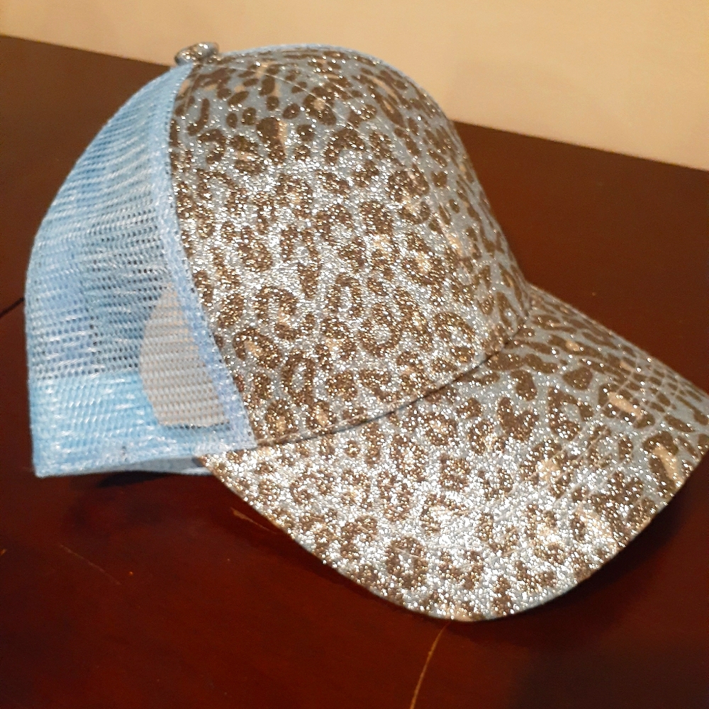 C.C. Blue Sparkle Cheetah print Baseball